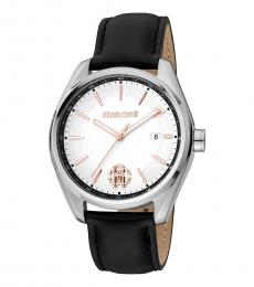 Roberto Cavalli Black White Logo Dial Watch