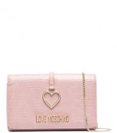 Light Pink Heart Charm Small Crossbody Bag