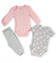 Calvin Klein 3 Piece Bodysuits/Pants Set (Baby Girls)