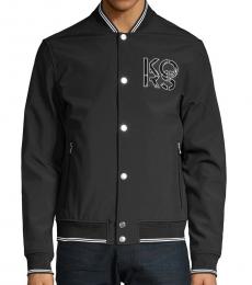 Michael Kors Black Soft Shell Baseball Jacket