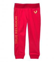 True Religion Little Girls Red Mesh Core Sweatpants