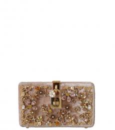 Dolce & Gabbana Pink Baroque Crystal Clutch