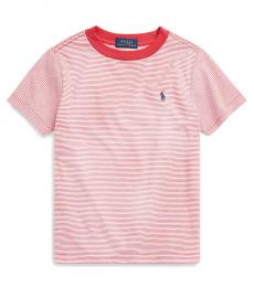 Ralph Lauren Little Boys Sunrise Red Striped T-Shirt