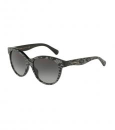 Dolce & Gabbana Black-Silver Gradient Sunglasses