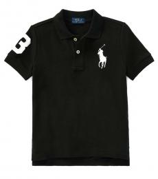 Ralph Lauren Little Boys Black Big Pony Polo