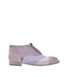 Dolce & Gabbana Grey Beige Patchwork Boots