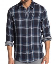 Michael Kors Midnight Jordi Plaid Classic Fit Shirt