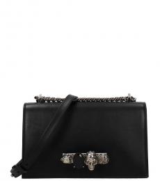Alexander McQueen Black Skull Knuckle Small Shoulder Bag
