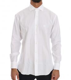 Roberto Cavalli White Striped Slim Fit Shirt