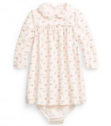 Ralph Lauren Baby Girls Multi Floral Velour Dress
