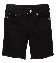 True Religion Little Boys Black Slim Single End Shorts