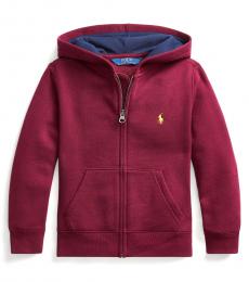 Ralph Lauren Little Boys Cherry Cotton-Blend-Fleece Hoodie