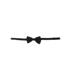 Dolce & Gabbana Black Jacquard Bow Tie
