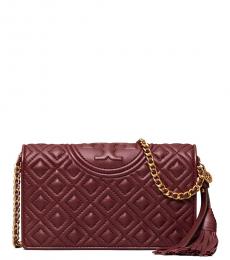 Tory Burch Cherry Fleming Quilted Small Crossbody Bag