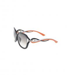 Christian Dior Black Oval Designed Sunglasses