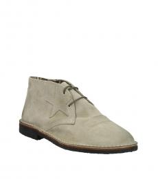 Golden Goose Beige Suede Ankle Boots