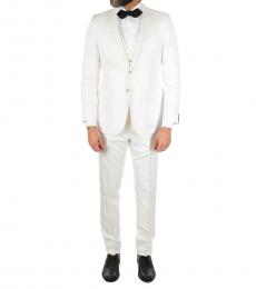 Corneliani White    Pinstriped 2-Button Suit