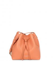 Orange Solid Mini Bucket Bag