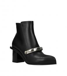 Alexander McQueen Black Ankle Mid Heel Boots