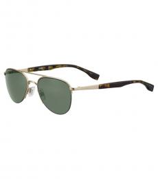Hugo Boss Green Aviator Sunglasses
