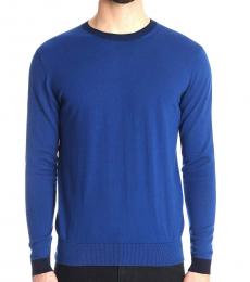 Royal Blue Solid Crewneck Sweater