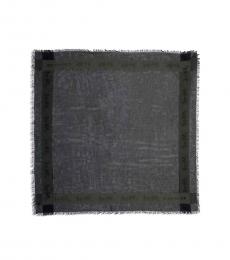 Dark Grey Horse And Carriage Border Scarf