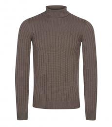 Brown Turtleneck Sweater