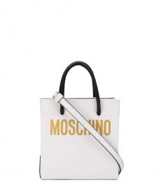 Moschino White Logo Mini Satchel