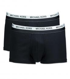 Michael Kors Black Ultimate Rib Basic Boxer Briefs 2-Pack