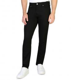 Black Slim Fit Logo Jeans