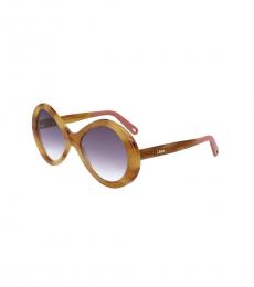 Light Purple Oval Sunglasses