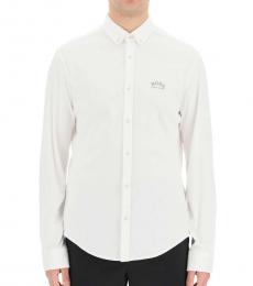 White Curved Logo Jersey Shirt