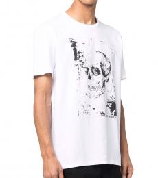 Alexander McQueen White Skull Logo T-Shirt
