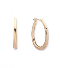 Ralph Lauren Golden Oval Hoop Earrings