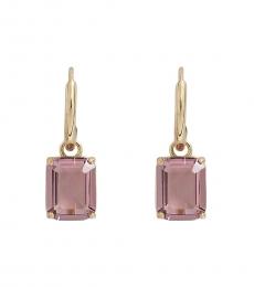Ralph Lauren Golden Purple Crystal Charm Earrings