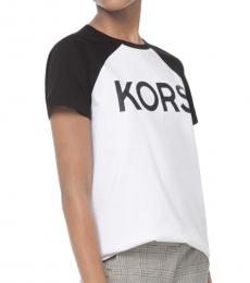 Michael Kors White Logo Cotton-Jersey Tee