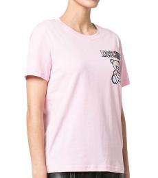 Moschino Light Pink Round Neck T-Shirt