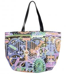 Multicolor Printed Large Tote
