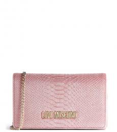 Love Moschino Light Pink Logo Small Crossbody Bag
