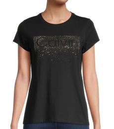 Calvin Klein Black Embellished Logo T-Shirt