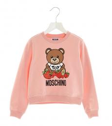 Moschino Little Girls Teddy Fragole Sweatshirts