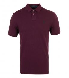 Ralph Lauren Red Burgundy Classic Fit Logo Polo
