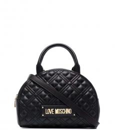Love Moschino Black Quilted Mini Satchel