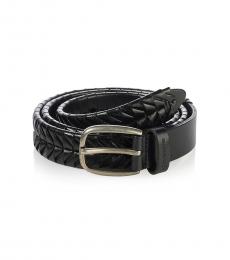 Dolce & Gabbana Black Braided Belt