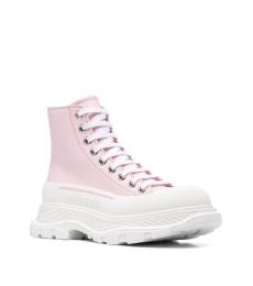 Pink Biker Ankle Boots