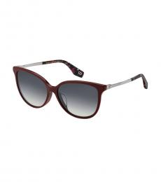 Maroon Grey Cat Eye Sunglasses
