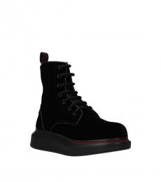 Black Velvet Ankle Boots