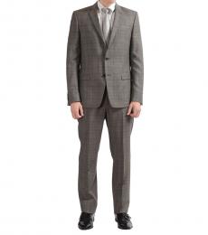 Grey Wool Plaid Suit