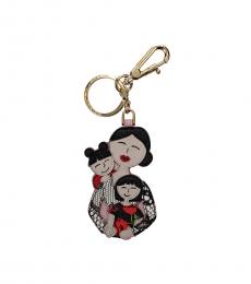 Dolce & Gabbana Multi color Family Print Key Holder