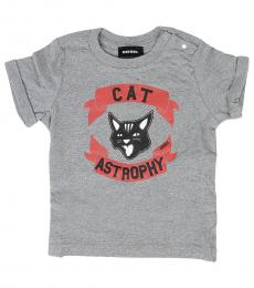 Diesel Baby Boys Grey Cat T-Shirt